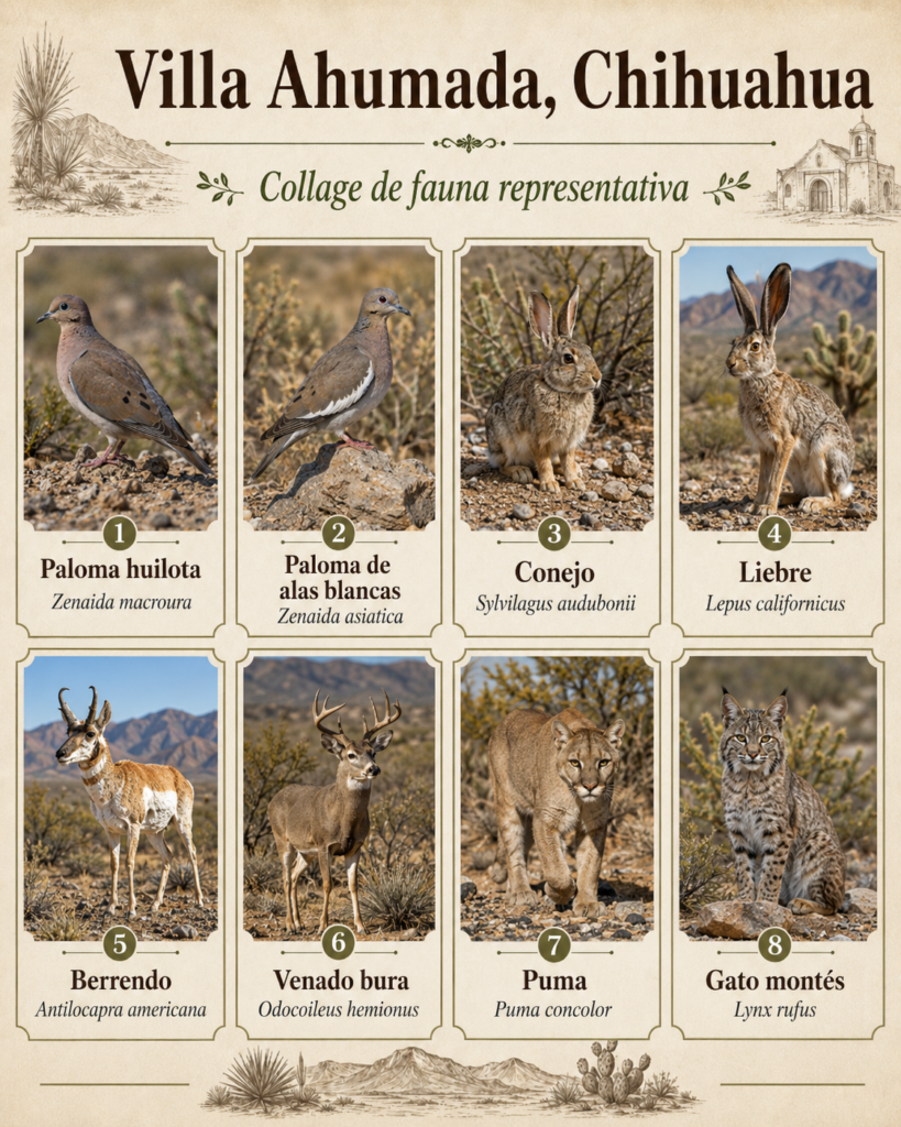 Collage fauna Ahumada