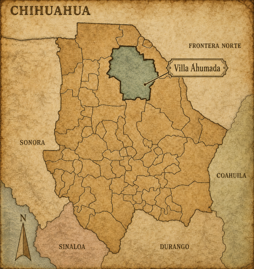 Mapa Villa Ahumada Chihuahua