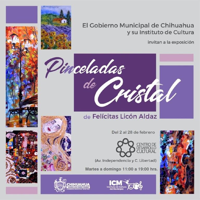 Cartel pinceladas de cristal